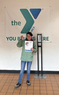Natasha with her YMCA membership